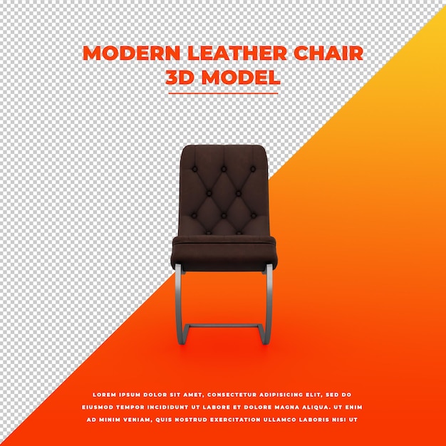 sedia moderna in pelle