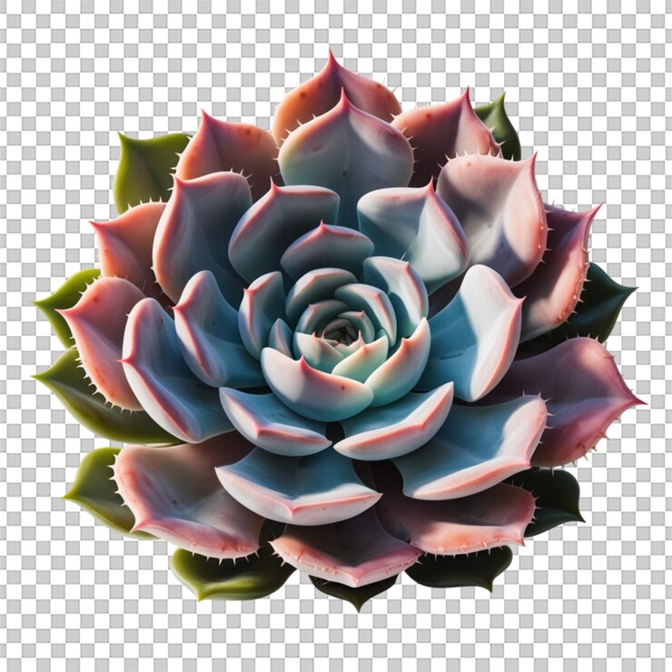 PSD sedum 3d renderizado flor vívidamente aislado en un fondo blanco con texturas suculentas y vibrantes
