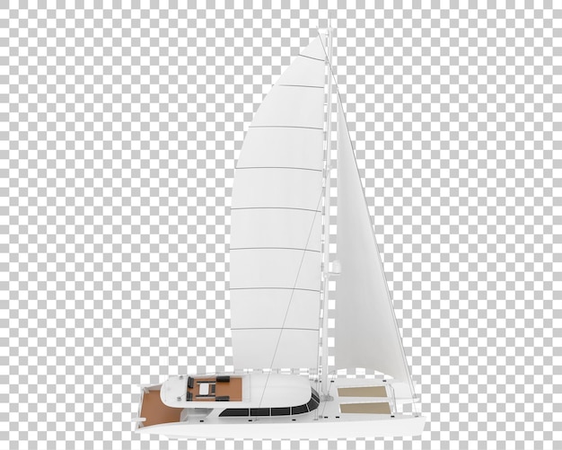 Segelboot auf transparentem Hintergrund 3D-Darstellung