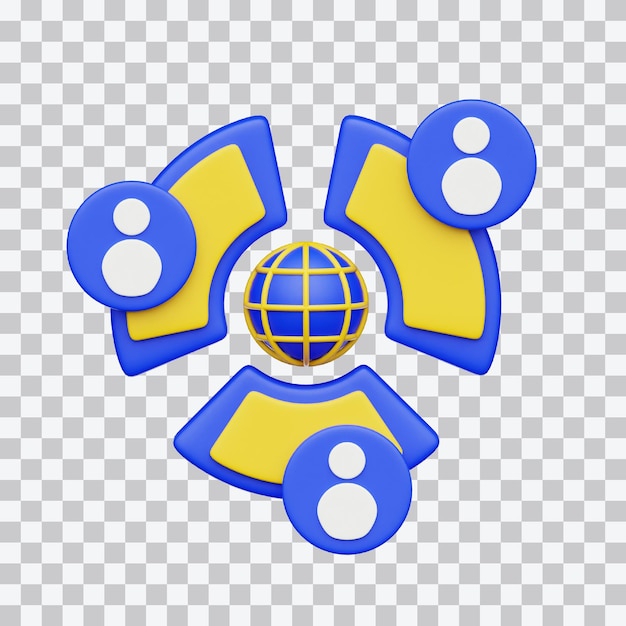 Segmentación de clientes Ilustración en 3D