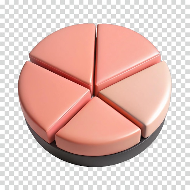 Segmentos de visualización de datos de gráficos de pasteles en 3D