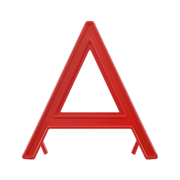 Segnale triangolare rosso di avvertimento per la sicurezza stradale e gli avvertimenti di emergenza