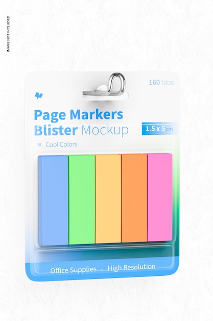 Segnapagina Mockup Blister, Appeso