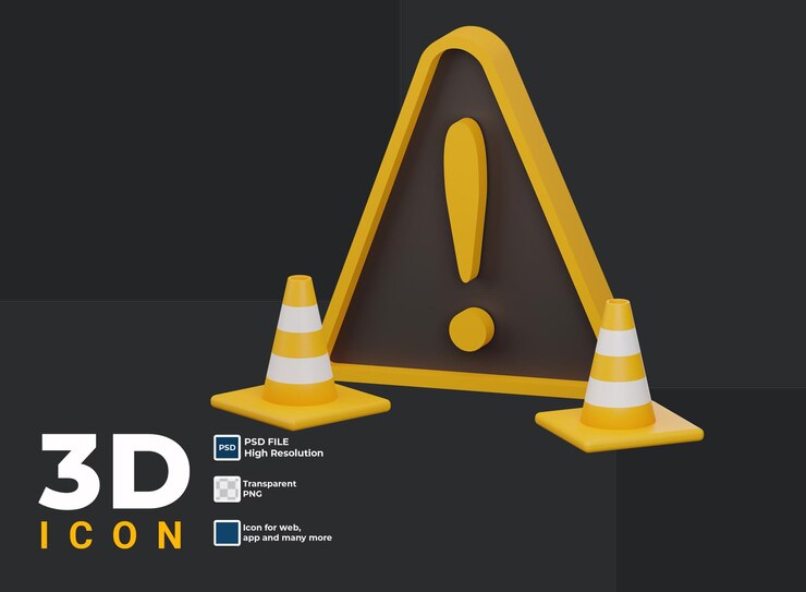 PSD segno con icona di manutenzione 3d