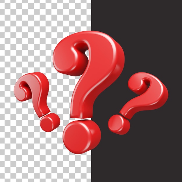 segno d'interrogazione in rendering 3D