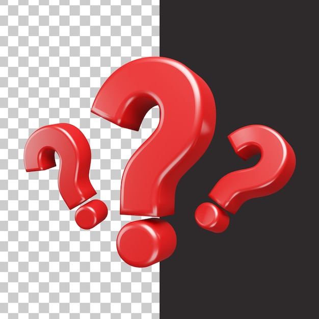 segno d'interrogazione in rendering 3D