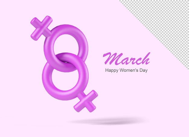 Segno di donna. 8 marzo Giornata internazionale della donna. Modello