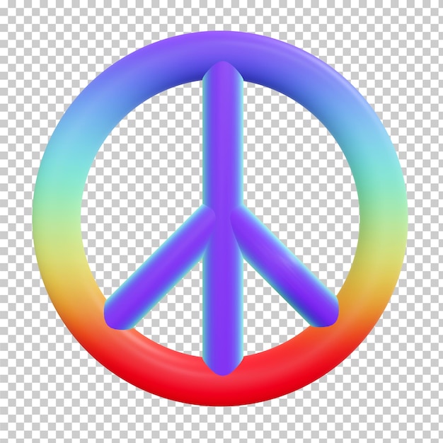 Segno di pace LGBT Pride Month flag isolato Concetto bisessuale transgender omosessuale