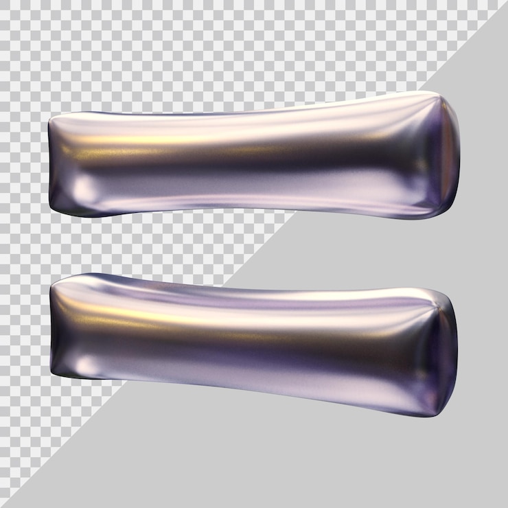 PSD segno di uguale nel rendering 3d