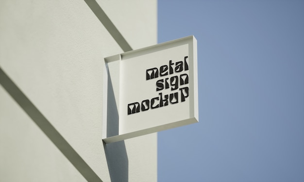 Segno in metallo con modello di logo