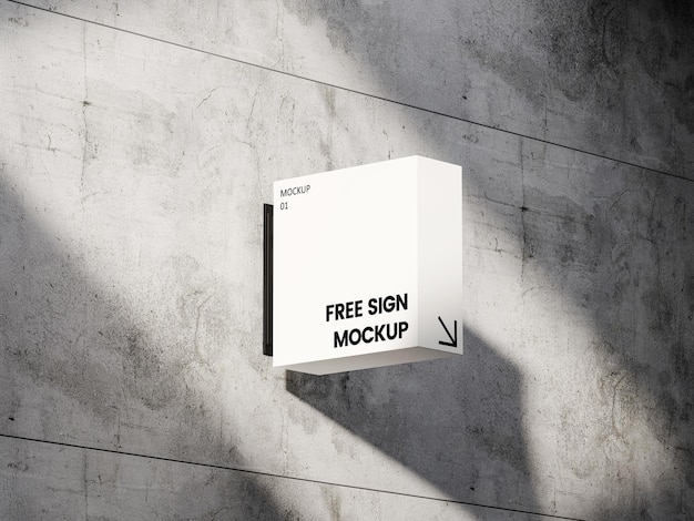 Segno quadrato mockup logo PSD gratuito