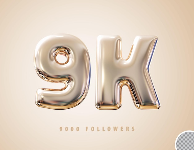 Seguace 9k 3d rendering di lusso dorato