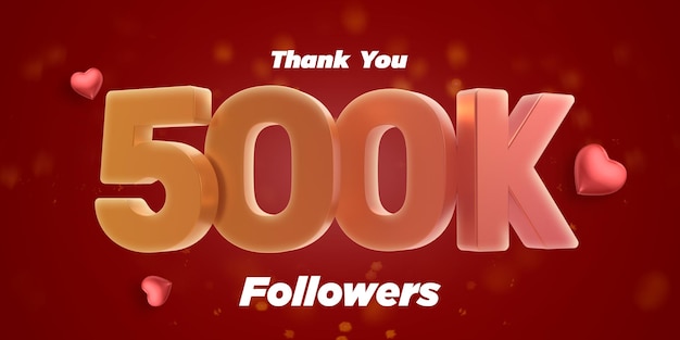 seguidores gracias golden 500 k números confeti y globos red social amigos seguidores