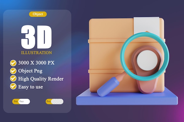 Seguimiento de ubicación de logística de ilustración 3D 3