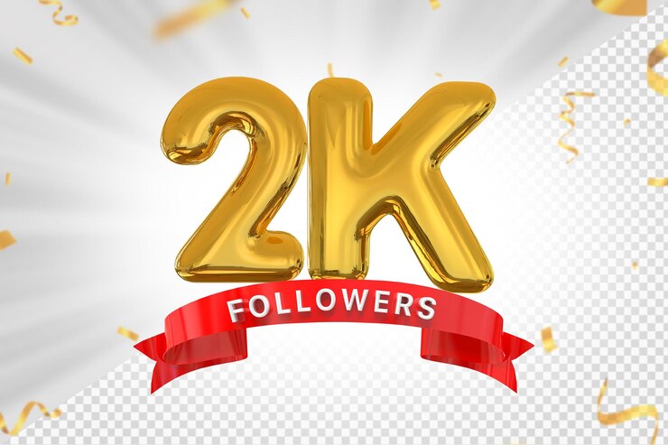 PSD seguir número 2k oro 3d render