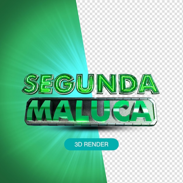 PSD segunda maluca in 3d-text rendern