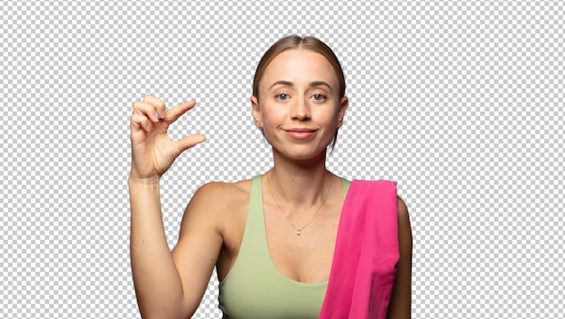 segurando um objeto mostrando oferecendo ou anunciando algo pequeno