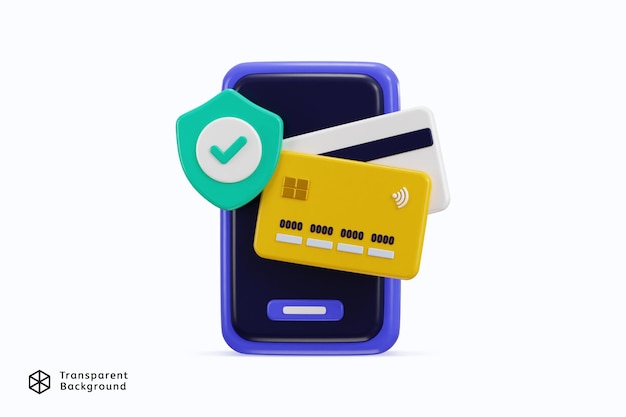 Seguridad financiera del dinero de tarjetas de crédito 3D para compras en línea y pagos en línea sobre protección de pagos