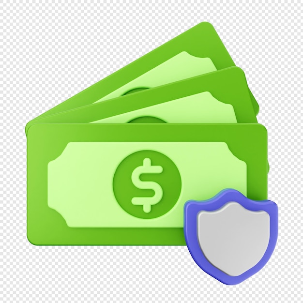 Seguridad de protección de pagos de dinero 3D