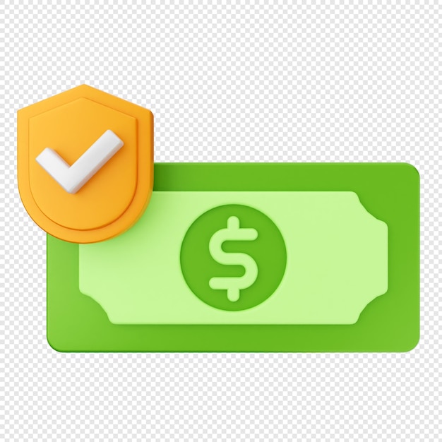 Seguridad de protección de pagos de dinero 3D