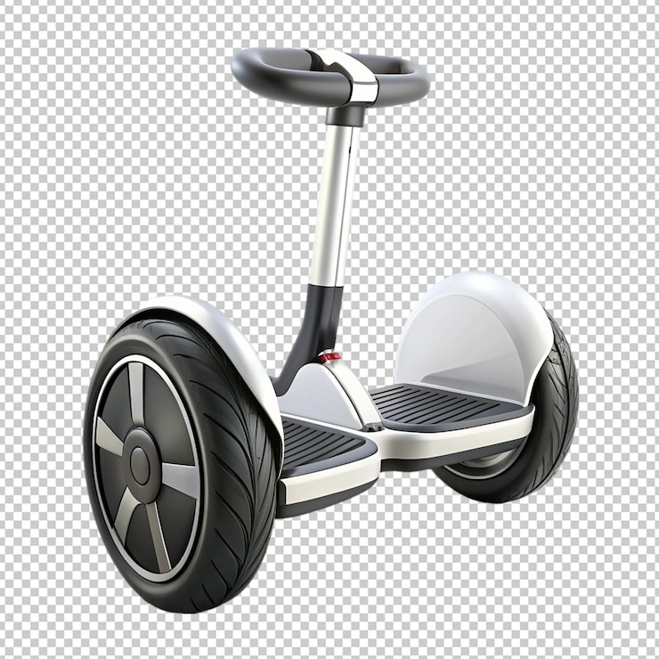 PSD segway hoverboard en un fondo transparente