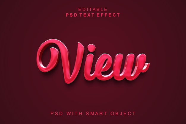 Sehen Sie sich den 3D-Texteffekt an