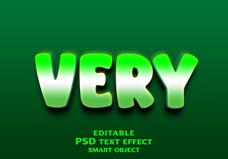 PSD sehr 3d-text-effekt-design