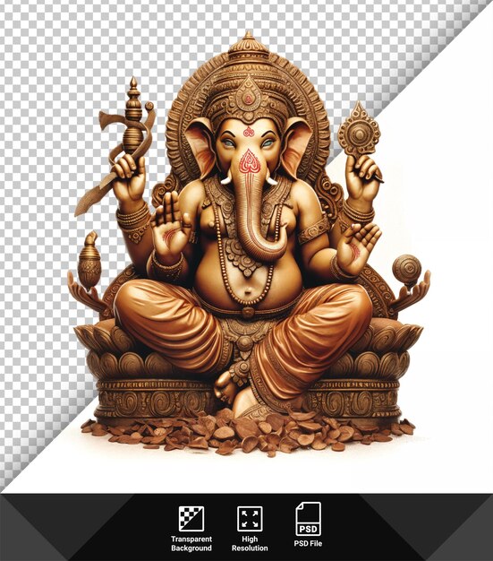 PSD seigneur ganesha psd sur fond transparent