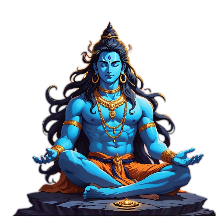 PSD le seigneur shiva en méditation