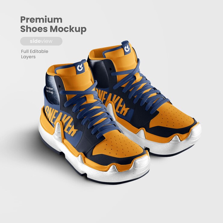 PSD seitenansicht des premium-schuhmodells