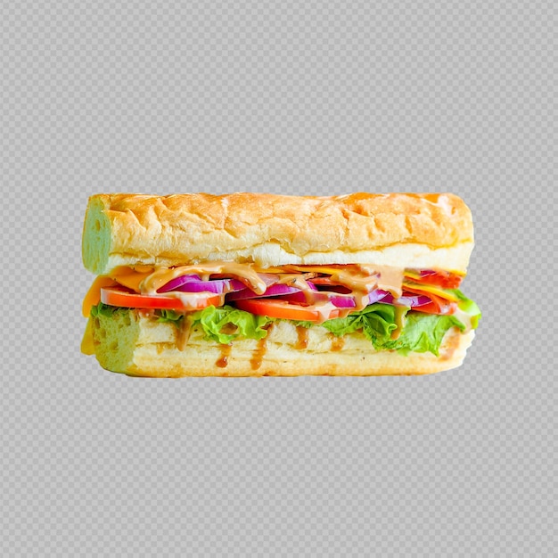 Seitenansicht des Sandwiches