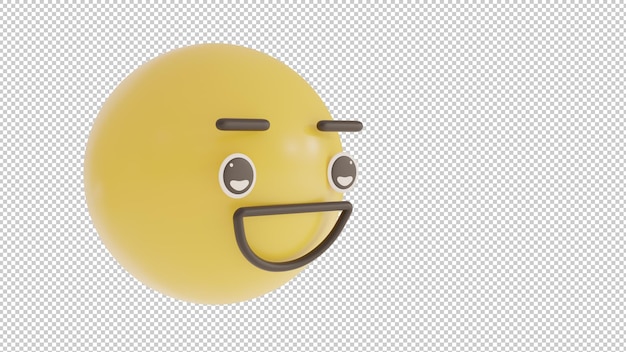 Seitenansicht glücklich 4 emoji png