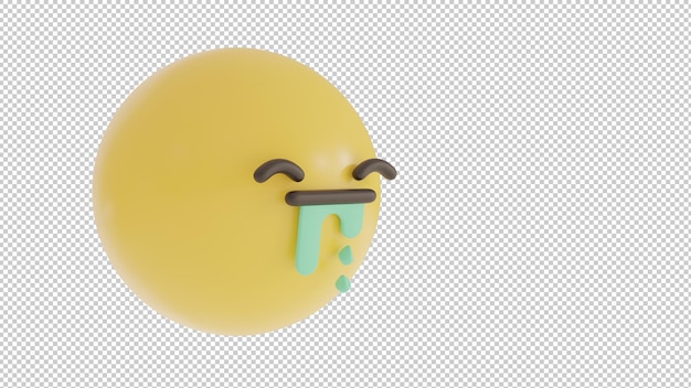 PSD seitenansicht sabbern emoji png