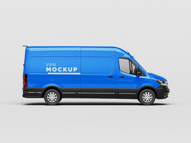 Seitenansicht von Psd Van Mockup