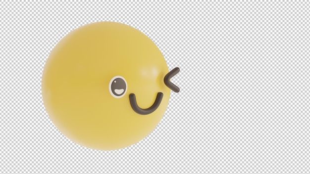 Seitenansicht zwinkern emoji png