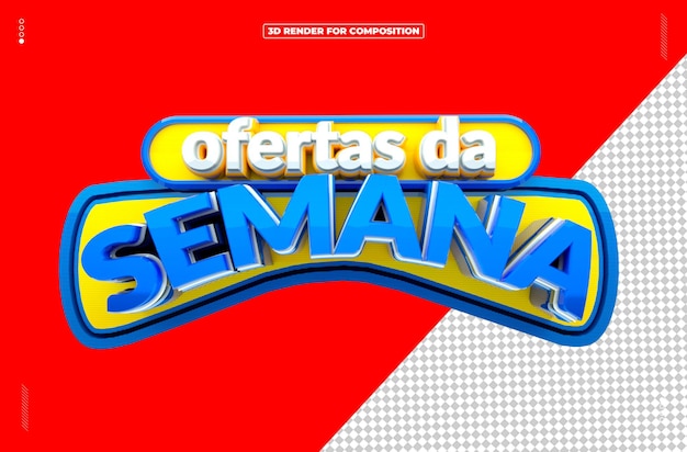 selar ofertas de mídia social de supermercado renderizadas em 3d