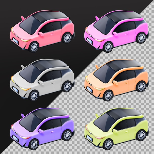 PSD selección de coches eléctricos casuales 2d