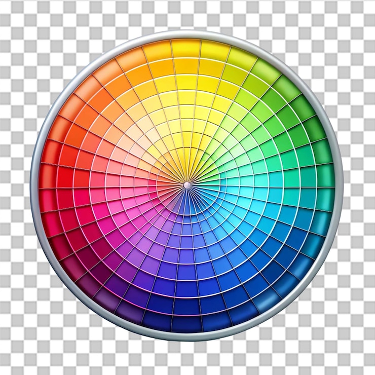 PSD selector de color aislado sobre un fondo transparente