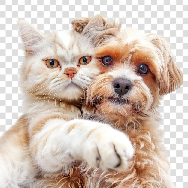 Selfie PNG ensemble chat et chien mammifère animal de compagnie