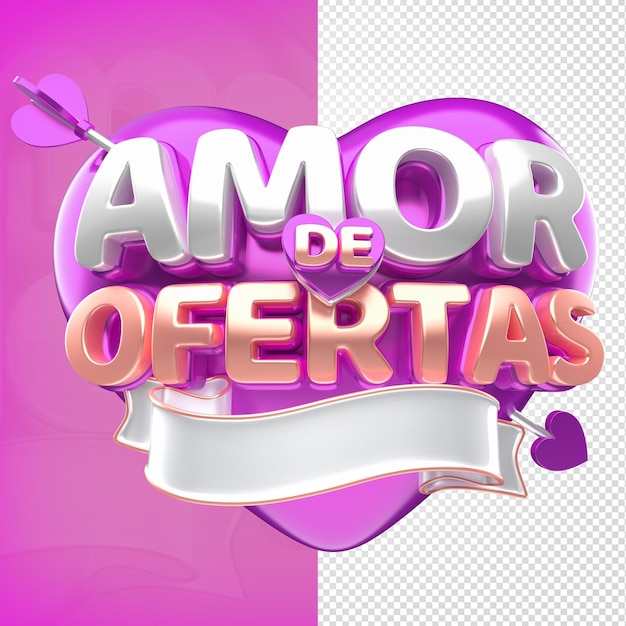 SELLO 3D AMOR OFERTAS SAN VALENTÍN