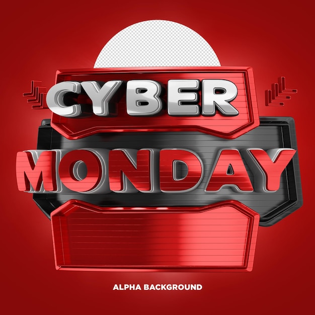Sello 3d Cyber Monday