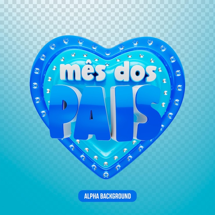 PSD sello de 3d del mes del padre