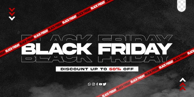 PSD sello 3d promocional black friday para composiciones