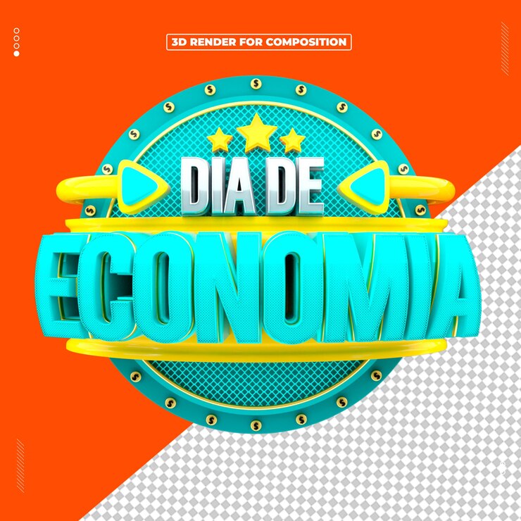 PSD sello 3d renderizado de supermercados ofertas de medios sociales