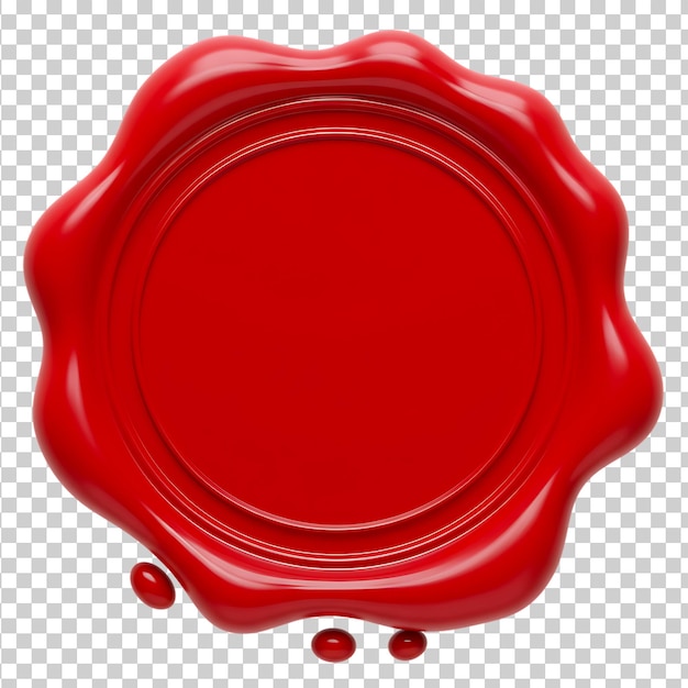 Sello de cera roja clásico para documentos oficiales
