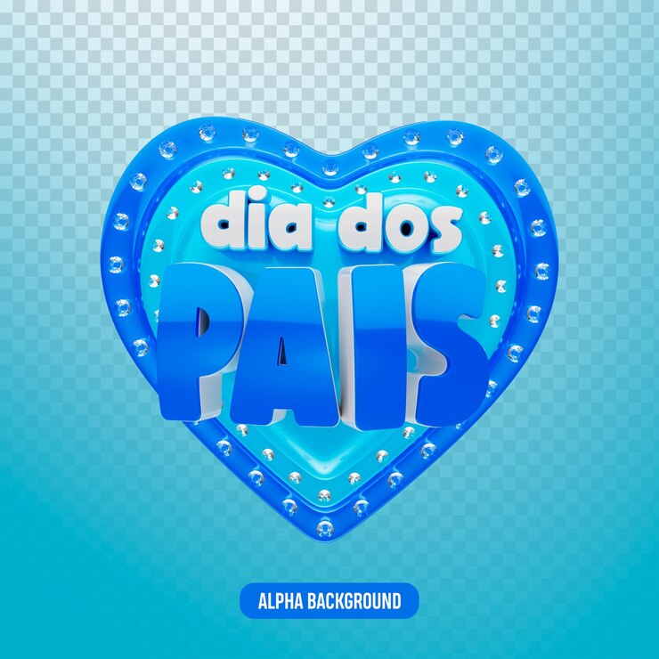 PSD sello del día del padre 3d