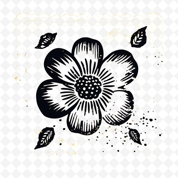 Sellos florales de acuarela premium de png diseños artísticos para proyectos creativos clipart y tatuaje
