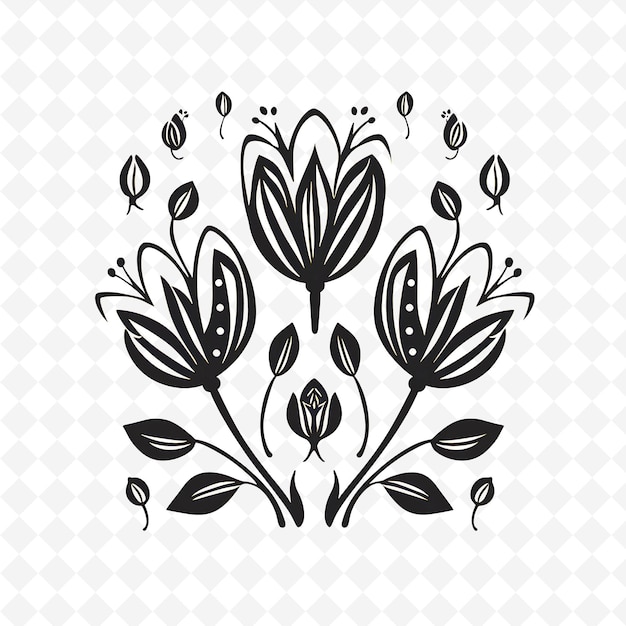 PSD sellos florales de acuarela premium de png diseños artísticos para proyectos creativos clipart y tatuaje