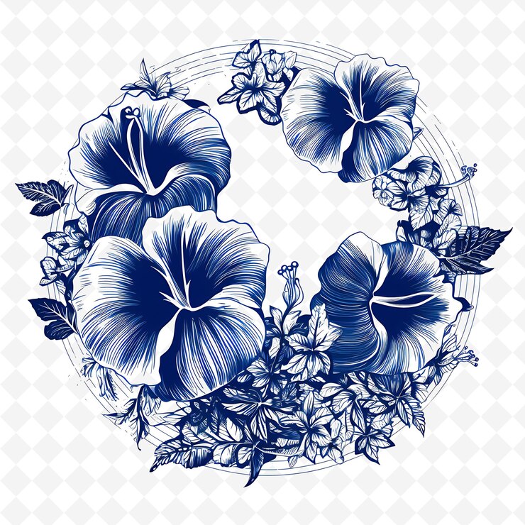 PSD sellos florales de acuarela premium de png diseños artísticos para proyectos creativos clipart y tatuaje