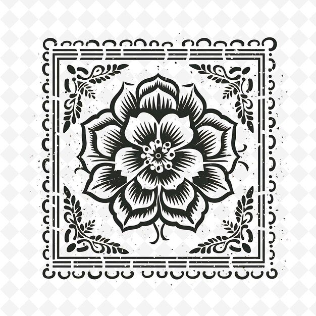 Sellos florales de acuarela premium de png diseños artísticos para proyectos creativos clipart y tatuaje